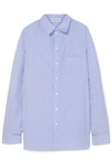 BALENCIAGA OVERSIZED STRIPED COTTON-POPLIN SHIRT