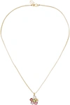 PIPPA SMALL 18-KARAT GOLD, CORD AND SPINEL NECKLACE