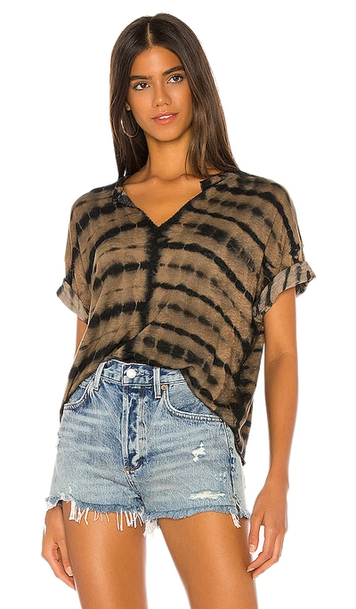 Lna Novia Tie Dye Tee In Brown. In Burro Black Tie Dye