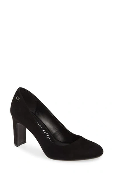 Calvin Klein Women's Octavia Pumps Women's Shoes In Black Suede