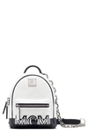 MCM MINI CONTRAST LOGO LEATHER CROSSBODY BAG,MWR9ACL11