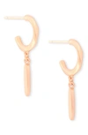 Kendra Scott Fern Drop Huggie Hoop Earrings In Silver