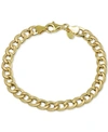 Argento Vivo Open Curb Link Bracelet In Gold-plate Over Sterling Silver In Gold