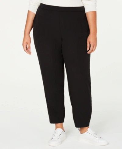 Eileen Fisher Plus Size Track Pants In Black