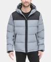 DKNY MEN'S MIXED-MEDIA PUFFER COAT, CREATED FOR MACY'S