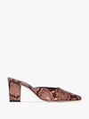 AEYDE AEYDE PINK SIGNE 80 SNAKE PRINT MULES,SIGNESNAKEPRINT14031158