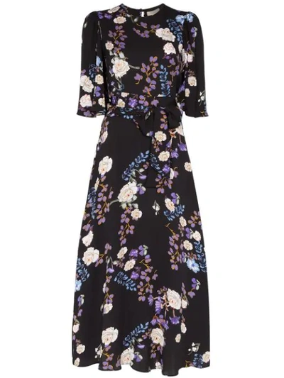Bytimo Floral Print Tie-waist Dress In Multicolour