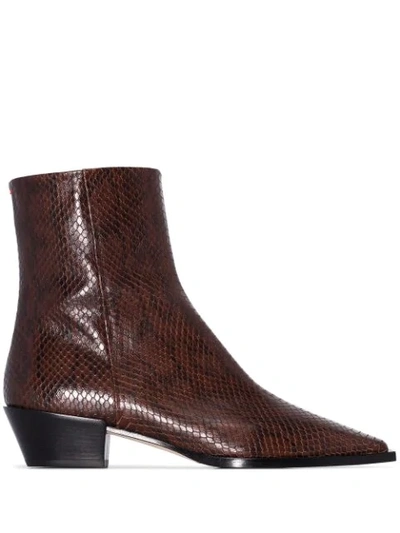 Aeyde Ruby Ankle Boots In Brown