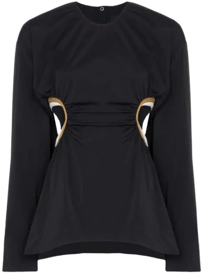 Markoo Cut Out-detail Top In Black