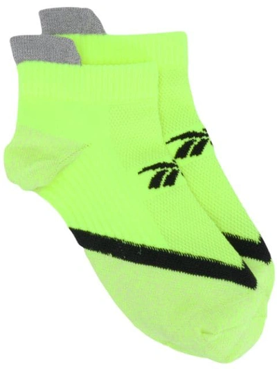 Victoria Beckham Logo Running Socks In Yellow