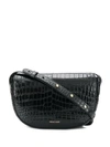 Frenzlauer Swing Crocodile Effect Crossbody Bag In Black