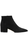 SERGIO ROSSI LEATHER ANKLE BOOTS