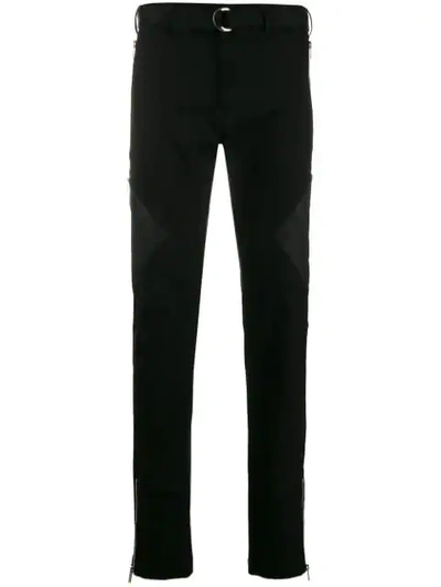Les Hommes Zip Panel Trousers - 黑色 In Black
