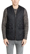 Barbour Quilted Reversible Waistcoat In Black