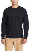 Sunspel Cotton Loopback Sweatshirt In Black