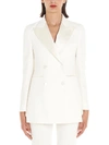 Ermanno Scervino Double-breasted Fitted Blazer In White