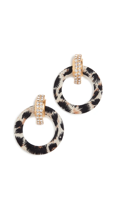 Elizabeth Cole Henrietta Earrings In Leopard