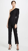 SELF-PORTRAIT ONE SHOULDER CREPE JUMPSUIT