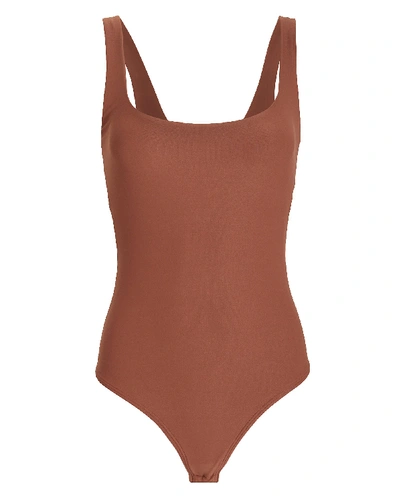 Alix Nyc Mott Stretch Jersey Bodysuit In Sienna