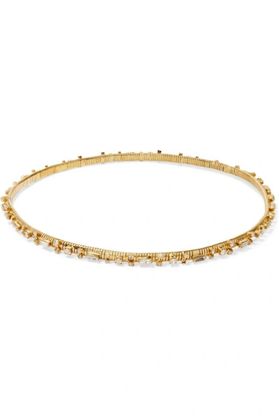 Rosantica Argo Crystal-embellished Gold-tone Headband