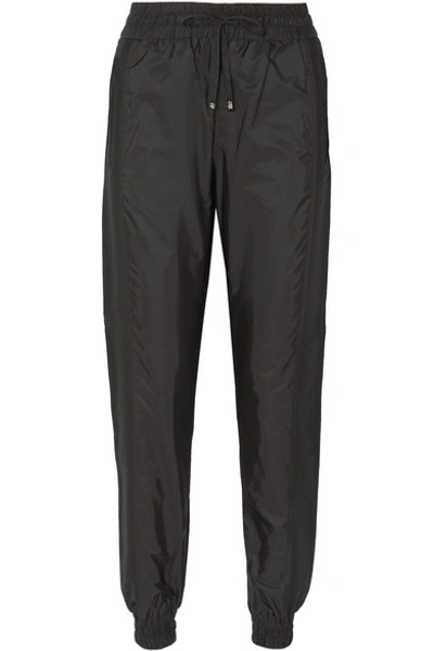 Moncler Jersey-trimmed Shell Track Pants In Black