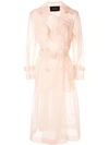 SIMONE ROCHA sheer double breasted trench coat