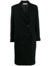 Marni Textured Double Breasted Coat In Black