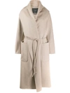 MAX MARA MAX MARA ATELIER WRAP FRONT COAT - 大地色