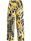 VERSACE BAROCCO PRINTED WIDE LEG TROUSERS