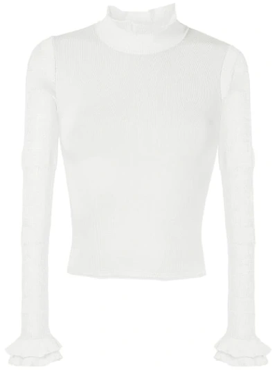Andrea Bogosian Penelope Knit Blouse In White