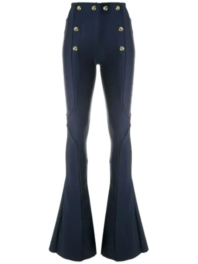 Andrea Bogosian Push Flared Trousers In Blue