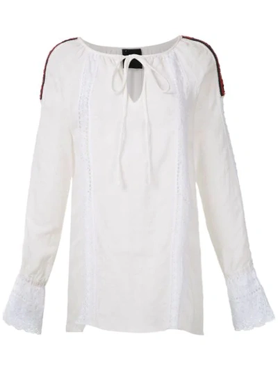 Andrea Bogosian Ponto Couture Embroidered Dress In White