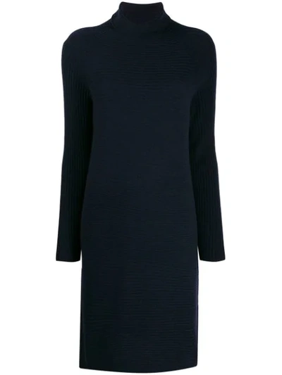 Antonelli Turtleneck Knitted Dress In Blue