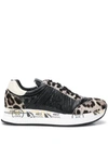 PREMIATA CONNY LEOPARD PRINT SNEAKERS