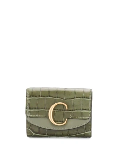 Chloé Square Wallet In Green