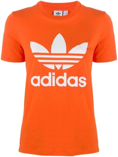 Adidas Originals Trefoil Logo T-shirt In Orange