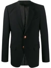 GIVENCHY GIVENCHY CONTRASTING BUTTONS BLAZER - BLACK