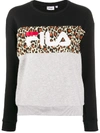 Fila Leah Crew Neck Sweatshirt In Black