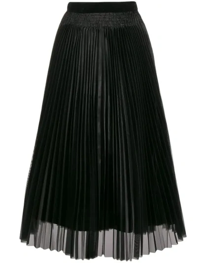 Forte Forte High-waisted Pleated Skirt In Nero