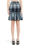 ALEXANDER MCQUEEN CRYSTAL JACQUARD SILK BLEND SKIRT,585245Q1AG1