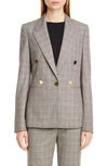 STELLA MCCARTNEY DOUBLE BREASTED CHECK WOOL BLAZER,578487SNB47