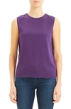 Theory Stretch Silk Straight Shell Core In Plum