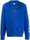 Kenzo Logo Printed Hoodie In 70 Cobalt