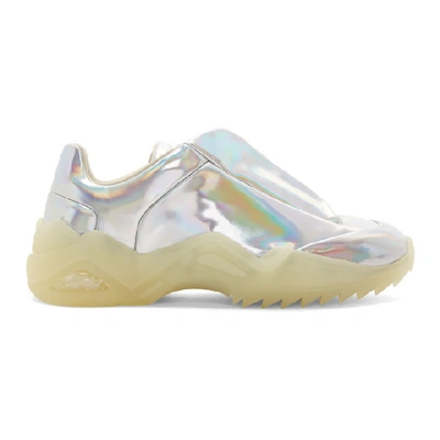 Maison Margiela New Future Holographic Low Top Chunky Sneakers In White