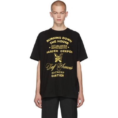 Raf Simons Black Harder Deeper Big Fit T-shirt In 00099 Black