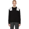 RAF SIMONS RAF SIMONS BLACK EMBROIDERED SHOULDER PATCH SWEATER