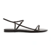 THE ROW BLACK BARE FLAT SANDALS