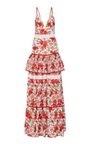 ALEXIS CASSIS TIERED FLORAL MAXI DRESS,775231