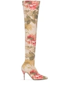 ZIMMERMANN FLORAL 100MM OVER-THE-KNEE BOOTS