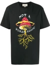 GUCCI GUCCI 蘑菇印花T恤 - 黑色